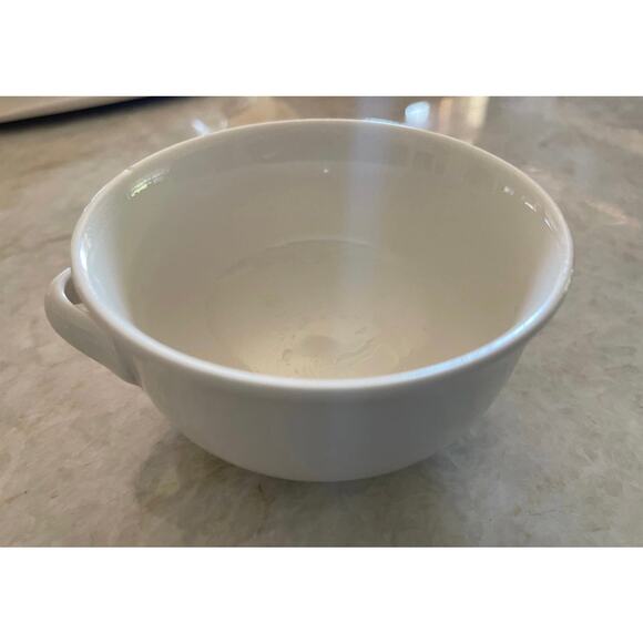 Villeroy & Boch white porcelain soup bowl double handles 4-1/4” - Picture 3 of 13